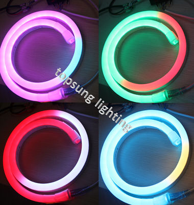 تغییر رنگ 24 ولت RGB دیجیتال LED نور نیون انعطاف پذیر برای تزئینات