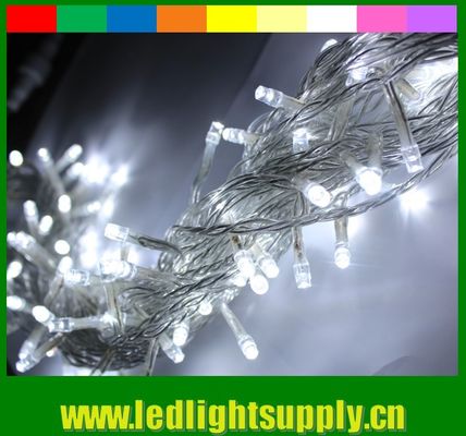 نور کریسمس LED سفید 12 ولت 100 لامپ 10 متری / تنظیم در داخل و خارج از خانه