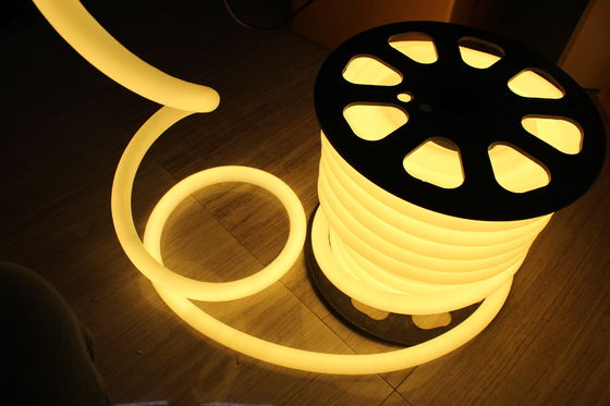 صرفه جویی در انرژی 110 ولت گرم سفید LED نيون انعطاف نور 360 دور 25m spool برای خانه