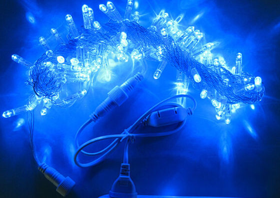 10 متری قابل اتصال ضد سرد آبی LED رشته های نور 100 لامپ IP65