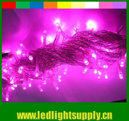 127v بنفش LED در فضای باز نور رشته ای ضد آب 100 LED Topsung Lighting