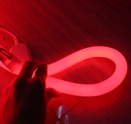 110 ولت 220 ولت 360 درجه درخشش انعطاف پذیر LED دایره ای طناب نئون رنگ قرمز روشن
