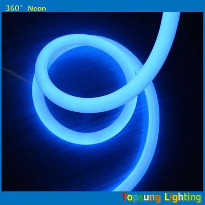 16mm 360 درجه دایره ای لوله نیون آبی لامپ های تزئینی انعطاف پذیر 24V