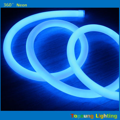 16mm 360 درجه دایره ای لوله نیون آبی لامپ های تزئینی انعطاف پذیر 24V