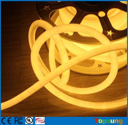 لوله نیون LED 360 درجه سفید گرم 16 میلیمتر PVC LED تزئینات نیون 110v