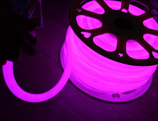 82-فوت اسپول 24V 360 درجه بنفش چراغ های نئون LED برای اتاق های دایره 25mm دور عمده فروش