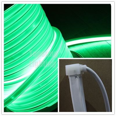 AC 110v LED نون انعطاف 16 * 16mm مربع صاف لوله نون LED ip68 نورپردازی بیرونی سبز