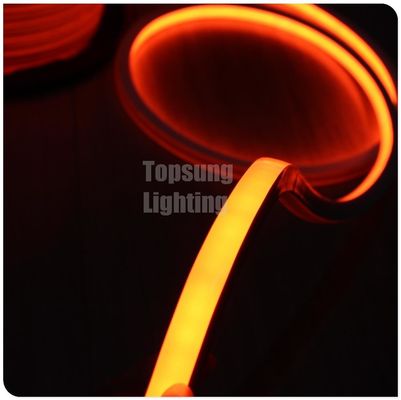 رنگ نارنجی AC 110V مربع LED نور نیون انعطاف پذیر 16x16mm لوله نیون IP68