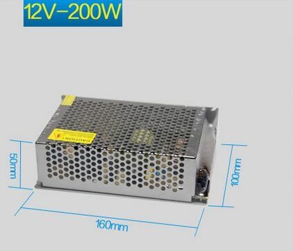 12v 200w منبع برق نور LED ترانسفورماتور منبع برق LED Dimmable