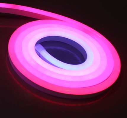 50m اسپول Topsung Lighting LED نوار نئون نور انعطاف پذیر 24v rgb نئون دیجیتال 10x20mm پیکسل فوق نازک نئون فلکس