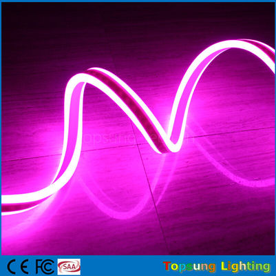 رنگ صورتی ۲۴۰ ولت ال ای دی دو طرفه نوری نوین انعطاف پذیر ۸*۱۷ میلی متری برای استفاده در فضای باز