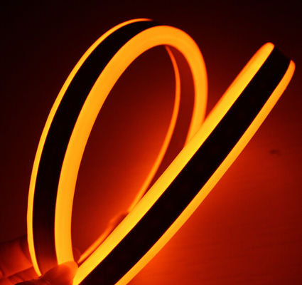 نورپردازی Topsung 12v نارنجی 100m مینی دو طرفه نوار طناب نئون LED ضد آب 8.5 * 18mm نور