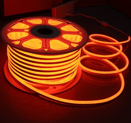 نارنجی 12v مینی LED نور نیون انعطاف پذیر 7x15mm لوله های نیون تعویض 2835 smd سیم نوار انعطاف پذیر ip68 تزریق