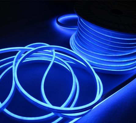 استاندارد روشنایی بالا و نور انعطاف پذیر LED ضد آب مینی نیون ، نور نیون LED 6W / m آبی