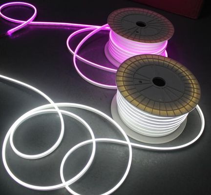 چراغ نیون سفید سرد 12 ولت سیلیکون نوار نور مینی 6 میلی متر SMD LED نور نیون انعطاف پذیر