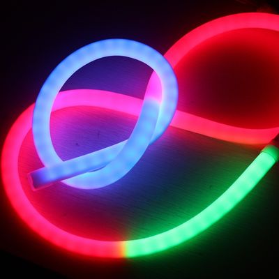 کیفیت بالا DMX RGB انعطاف پذیر LED Neon Pixel Dream رنگ لوله نور 360 درجه نوار گرد