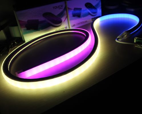 17x17mm مربع دیجیتال SMD5050 RGB Flex LED Neon با اثر ترکیب کامل رنگ