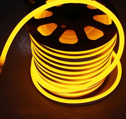 استقرار بالا ضد آب 24v نوار های نوری در خارج از خانه رنگ برقی LED نیون انعطاف پذیر با IP68 زرد