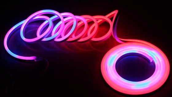 برنامه ریزی شده دیجیتال RGB نئون فلکس چراغ های طناب نوار مینی هموار 11x19mm 10 پیکسل / M