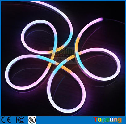 RGB Digital Pixel Chasing LED Neon با اندازه 11 * 19mm IP67 DC24v نون چراغ های طناب انعطاف پذیر