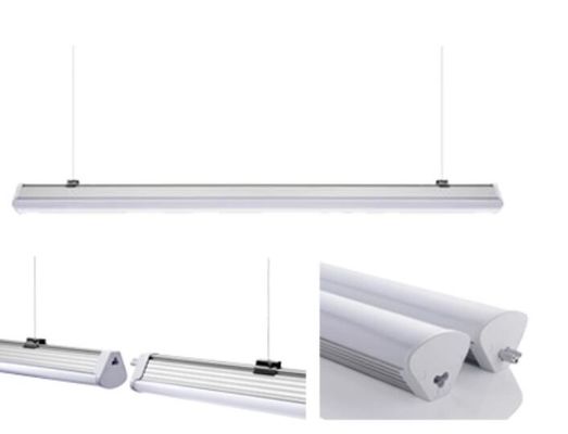 60w 1500mm روشنایی خطی مدرن آویز سقف لامپ های باتن Max 42m Linkable Ip42