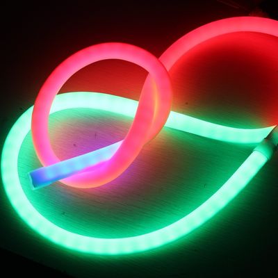 RGB Digital Pixel Chasing LED Neon 18mm 360 نوار نیون گرد IP67 DC12V