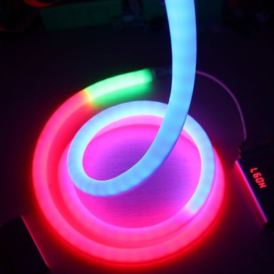 نون انعطاف پذیر سفارشی 24V Flex Rgb Pixel LED Neon طناب نون 360 درجه