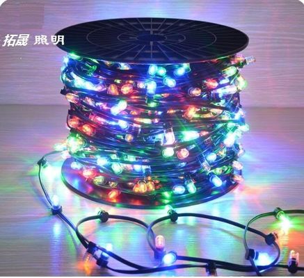 عمده فروشی تعطیلات کریسمس ضد آب IP65 رشته سیاه 100m 666 LED ultra thin wire string light
