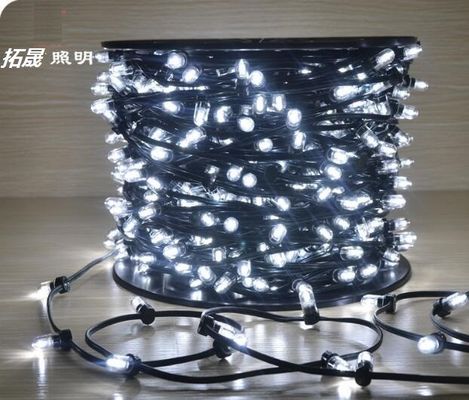 عمده فروشی تعطیلات کریسمس ضد آب IP65 رشته سیاه 100m 666 LED ultra thin wire string light