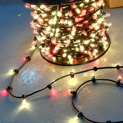 50M / رول سفارشی Mini Clip String Light DC12V چراغ های پری 666 LED در فضای باز چراغ های درخت کریسمس قابل برش