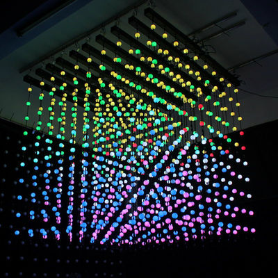 5m 25dmx رشته های توپ LED نور نقطه ای پیکسل 3d گلوب پرده چراغ های تزئین قابل برنامه ریزی