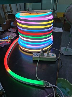 24 ولت / 12 ولت کامل رنگی قابل برنامه ریزی هوشمند دیجیتال دو طرفه 5050 پیکسل RGB LED Neon Flex